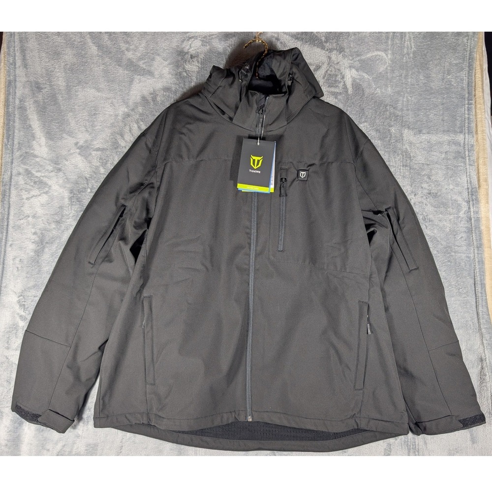 TideWe Mens Heated Jacket Waterproof Windproof Softshell Hooded 3XL New Tags NWT